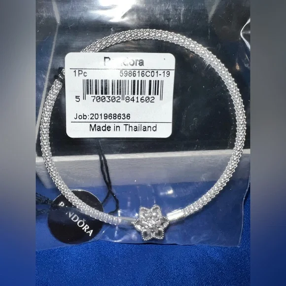PANDORA Authentic Shine Bright Star Snowflake SS 925 ALE Mesh